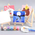 4pcs Mini Wood Display Easels, Small Table Top Easels for Canvas Paintings, Weddings, Business Cards