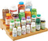 4-Tier mDesign Bamboo Spice and Food Kitchen Cabinet Pantry Shelf Organizer - Storage - Modern Compact Caddy Rack