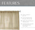 Elrene Home Fashions Cameron Linen Window Valance, 60" W x 15" L (1 Valance)