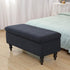 Lussenwert Lussenworth Ottoman Cover - Rectangle Folding Storage Bench - Removable, Elastic Ties - Medium Black