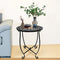 Fashion&cool Patio Side Tables, 14 Inch Weather Resistant Metal Outdoor Side Table for