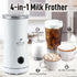 Zulay 4-in-1 Milk Frother and Steamer, Automatic Hot and Cold Foam Maker with Auto Shut Off & Temperature Control