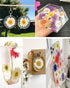 YouthBro 60Pcs White Dried Daisy Pressed Flowers Set for Resin DIY Jewelry, Candle, Soap, and Art Craft