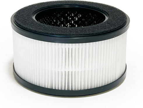 Nispira BS-01 3-In-1 True HEPA Filter Replacement Compatible with Slevoo Air Purifier BS-01 | Removes Smoke, Chemical VOCs, Odor | 1 Pack
