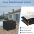 26W 26D 18H, SunPatio Outdoor Ottoman Cover, Waterproof Square Coffee Table Cover, Patio Furniture Side Table Cover