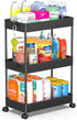 SPACEKEEPER Rolling Storage Cart 3 Tier Bathroom Cart Organizers with Wheels Laundry