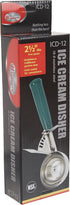 Winco No.12 Ice Cream Disher, Green, with Plastic Handle, ICD-12