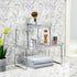 Counter madesmart Medium Stacking Shelf, Organizer for Spices, Make-Up, Bottles & Jars, Collapsible Legs for Cabinet