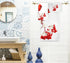 Naanle Set 3 1 Towel+1 Towel+1 Red Cardinal Bird on Berry Branch Soft of Towels, Bath Hand Washcloth, Ideal Decor