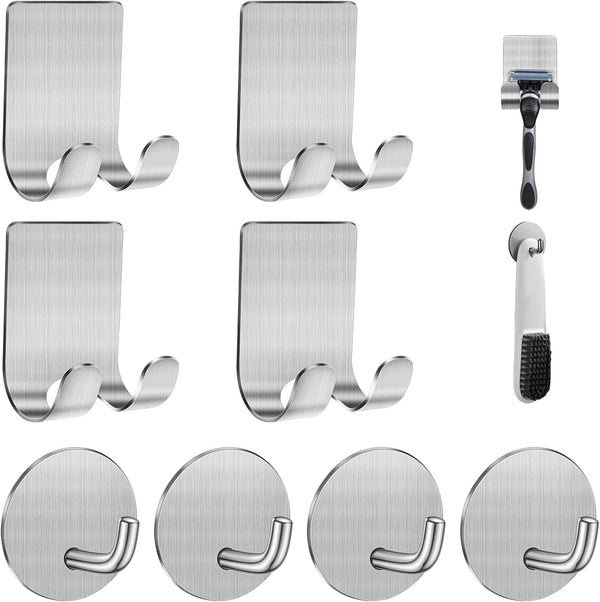 Diesisa Razor Holder for Shower + Adhesive Wall Hooks, Premium 304 Stainless