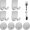 Diesisa Razor Holder for Shower + Adhesive Wall Hooks, Premium 304 Stainless