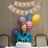 Uniwish Happy Birthday Burlap Banner - Neutral Happy Birthday Party Decorations, Boho Rustic Bunting Sign