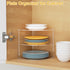 Countertop Acrylic Plate Organizer for Cabinet Kitchen Corner Clear Cabinet Organizer for Paper Plate and Bowl Dishes