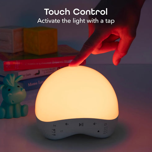 25 Geeni Rise and Shine Baby White Noise Machine with Night Light, Soothing Sounds, RGB Colors, Customizable Sleep