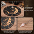 Wooden Pendulum Board 7.9" - Cat Moon Witch Dowsing Divination Planchette Board with Healing Crystal Necklace