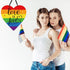 Jetec 2 Pieces Rainbow Pride Sign, "Everyone is Welcome Here" & "Love is Love" Wood Hanging Decoration