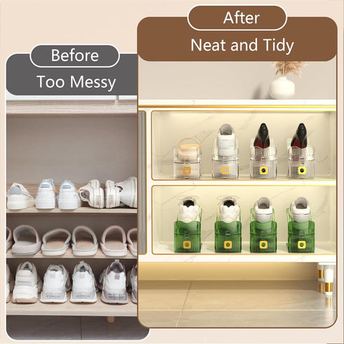 6Pack Closet CiBiZi Clear Shoe Slots Organizers Shoe Stacker Organizer for Shoe Stackers for a Pair of Shoes Shoe