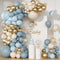 147pcs Dusty Blue Balloon Garland Arch Kit, Light Baby Blue Sand White