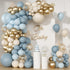 147pcs Dusty Blue Balloon Garland Arch Kit, Light Baby Blue Sand White
