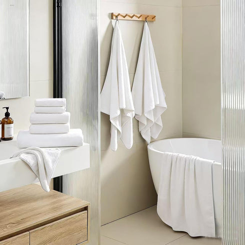 Set 12 (4 Towels,4 Towels,4 100% Pack Hailea Luxury Bath Towels - Piece Large Bath Hand Washcloths), Microfiber,Extra