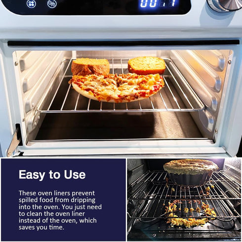 Large Heavy Duty Oven Liners for Bottom of Oven, 3 Pack Reusable Protector Liner