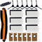 20 Pack Accessories Kit for ionvac SmartClean V4 Robovac, 1 Main Roller Brush, 6 Side Brushes & 6 Dust Bags