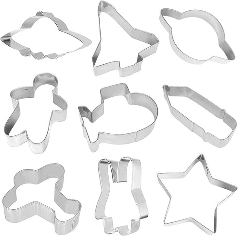 HENGYID 9 PCS Animal Cookie Cutter Set - Stainless Steel Shaped Molds for DIY Baking, Kitchen, Holiday Celebration