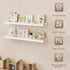 32 Inch Set 2, Fun Memories White Floating Shelf, Scalloped Picture Ledge for Nursery, of Wall Mounted Book Shelves