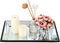 Hipiwe Glass Mirror Makeup Vanity Tray Black Rectangle Perfume Jewelry Trinket Organizer Coffee