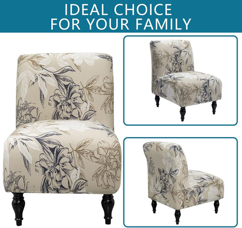 Armless Armless Liykimt Accent Slipper Chair Cover Slipcover,Slipper Chair Without Arms Fabric Stretch Spandex