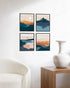 HAUS AND HUES Nature Wall Art - Mountain Landscape, Geometric Abstract Adventure Decor