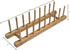 Brown Plate Wood Dish Drying Rack, Kitchen Countertop Plate Drainers, 17" x 4.5" x 4"