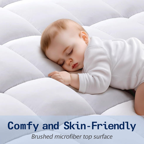 8-21" (54x75 Inches, SOPAT Mattress Topper Full Size Extra Thick Mattress Pad Deep Pocket Soft Down Alternative Fill