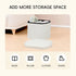 16.1"x12.2"x12.2" PINPLUS Storage Ottoman Boulce Tufted Oval Small Ottomans Bench Foot Rest with Storage, (White)