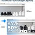 20 Pack, Closet, One-Piece Shoe Slot Organizer Space-Saving Stackers for Entryway & Shoe Rack | No Assembly Needed