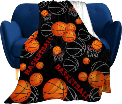 Brloote Super Soft Basketball Blanket Lightweight Cozy 3D Printed Flannel Soccer Baseball Throw