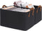 CHICVITA Black Storage Bins, 2-Pack Shoe Basket for Entryway, Toy Storage Bins, Closet Bins with Handles, Small Laundry