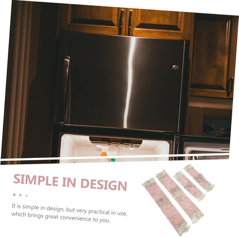 2 Pairs Refrigerator Door Handle Covers, Fridge Door Protector Glove, Lace Cloth Decor for Dishwasher Handle