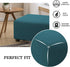 Flamingo P Oversized Spandex Jacquard Ottoman Slipcover, Stretch Storage Cover Protector (X-Large, Deep Teal)