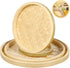 Luxshiny 4pcs Bamboo Weaving Basket, Mini Woven Tray for Bread Display and Craft Storage