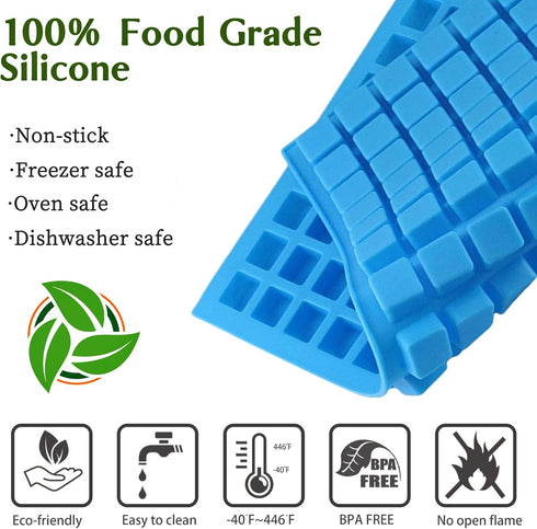 JOERSH Square Silicone Candy Molds, 252 Cavity for Hard Candy, Gummy, Chocolate, Caramels, Ice Cubes