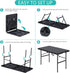 4ft ZENY Portable Folding Table Plastic Indoor Outdoor Picnic Party Camp Dining Table with Handle, Black
