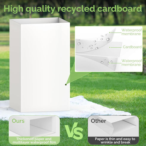 4 Pack 13 (21.6" 13.5" 10" Magicheap Extra Large Disposable Trash Cans, Reusable Portable Garbage Can, Gallon H x W x