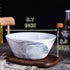 Yundu Grey Marble Ceramics Bowls Set, 58 Ounces Large Salad Bowl Set of 3, Serving Bowls, Large Cereal Snack Bowls for Kitchen, Dishwasher & Microwave Safe by Yundu