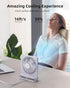 Koonie USB Fan, Ultra Quiet Small Desk Fan, 220° Tilt, 3 Speeds Adjustable, USB-C Powered for Home Office