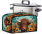 Highland Cow Slow Cooker Bags, Cattle Wildlife Dust Cover for Slow Cooker, Air Fryer Cover with Mesh Pockets
