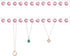 Acrylic Necklaces Holder, Wall Mounted Jewelry Organizer with 12 Hooks, Clear Necklace Hangers for Girls