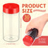 30 Pack 8.7 oz/250 ml Uiifan Plastic Spice Jar with Shaker Lids Clear Seasoning Containers Empty Seasoning Bottles Red