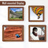 5x7 4x6 Picture Frame with Tempered Glass Walnut Solid Wood Mat for Photo, Handcrafted Natural Wood Frame with Rounded