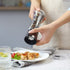 VEVOK CHEF Salt and Pepper Grinder Set Stainless Steel Black Mill with Adjustable Coarseness Spice Grinder